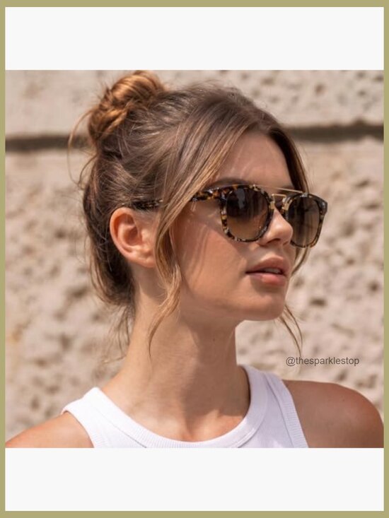 Retro Square Double Bridge Sunglasses Polarized UV400 Acetate Metal main image 5